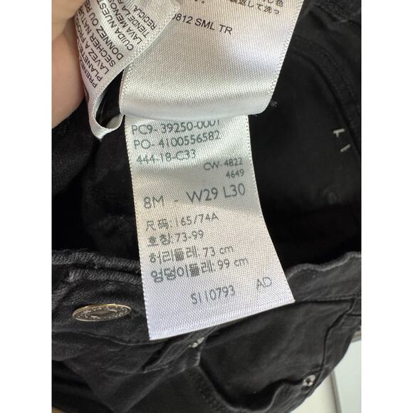 Levis Jeans Womens 8 Black Classic Straight Stretch Denim Mid Rise Pants - Picture 12 of 12